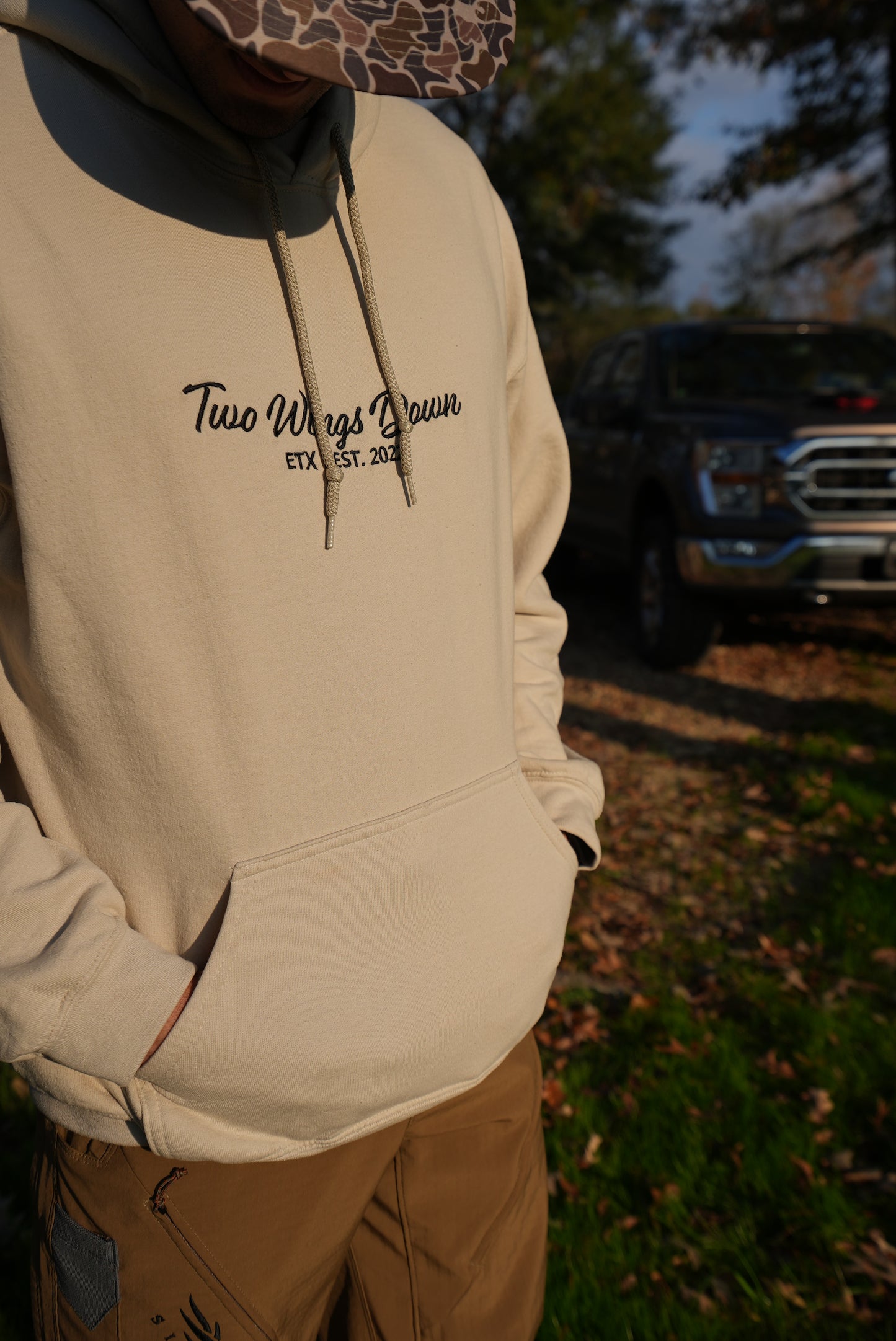 Embroidered Black TWD Script Hoodie