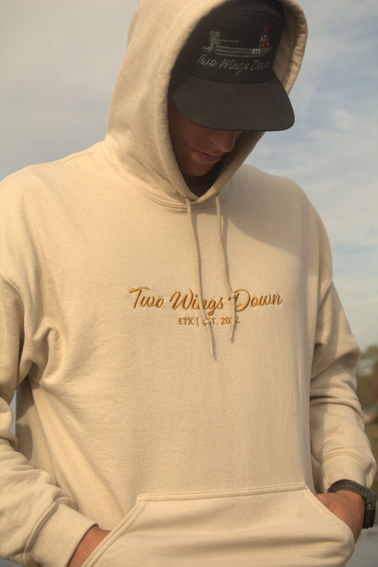 Embroidered Gold TWD Script Hoodie